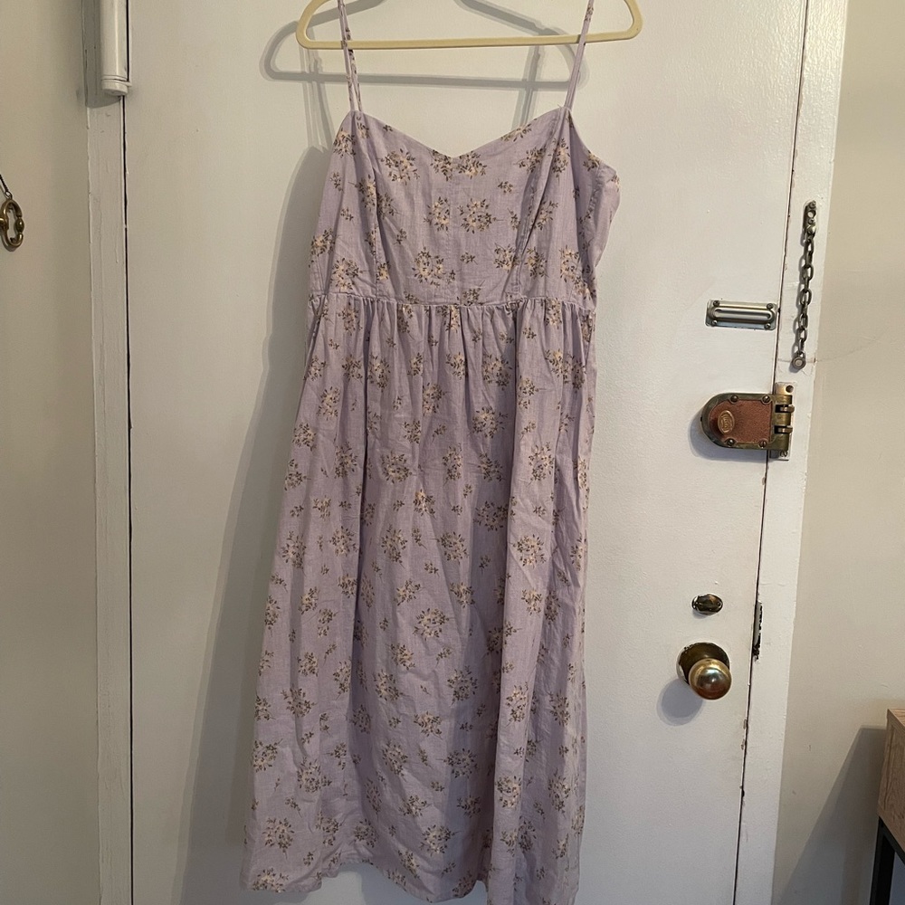 NWT - H&M linen floral midi dress